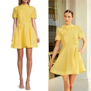 NWT Antonio Melani Iris Floral Mockneck Short Sleeve Dress Sz 6